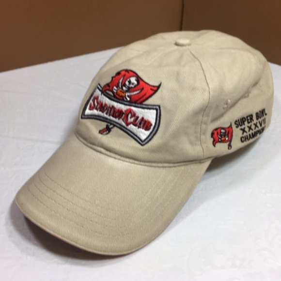 Tampa Bay Buccaneers Stadium Club Adjustable Beige Hat Super Bowl XXXVII Champs - Picture 2 of 7